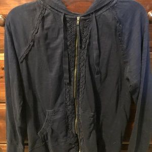 Eddie Bauer Navy Blue Zip-up